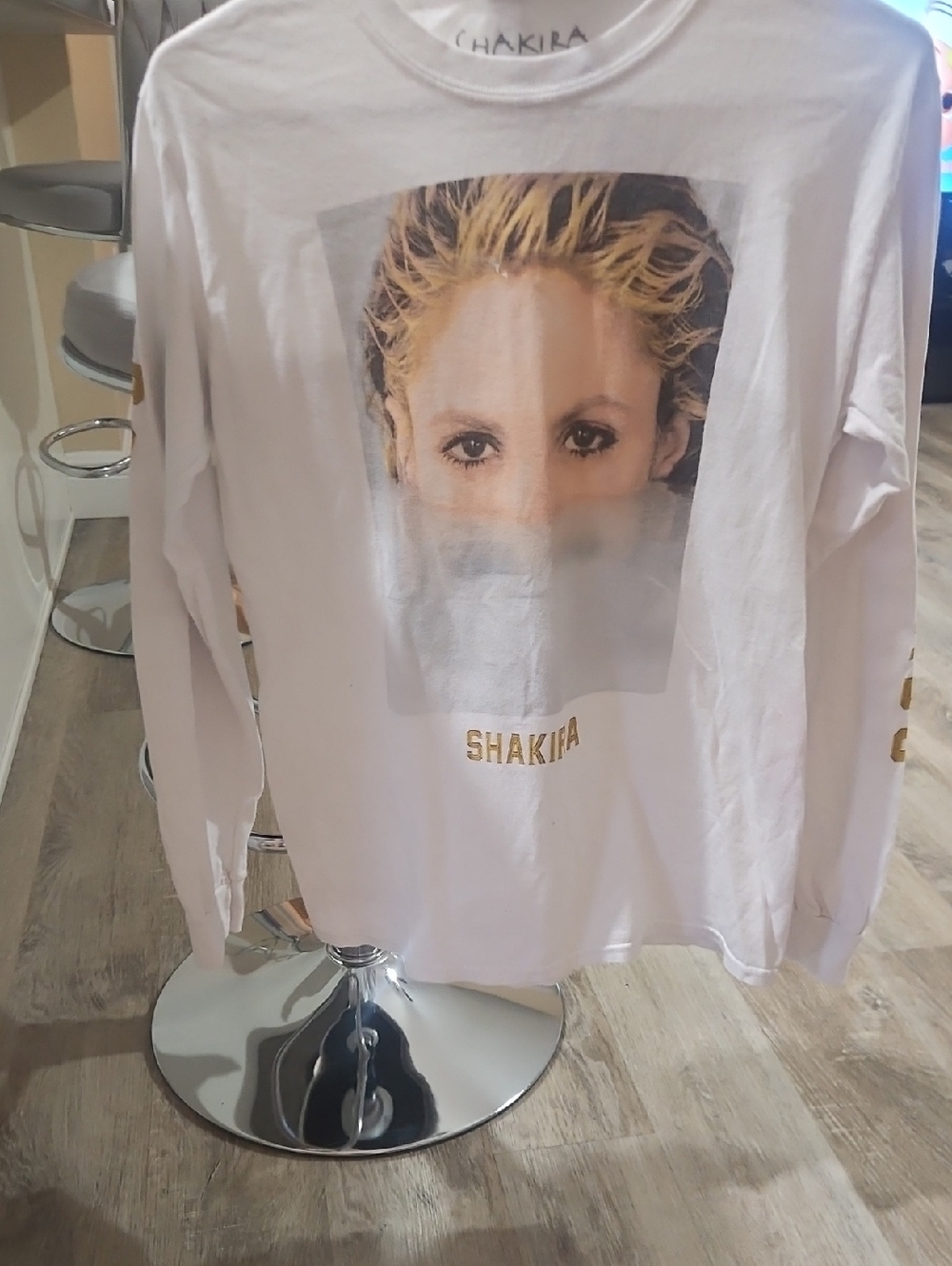 Shakira White Graphic Long Sleeve Tee